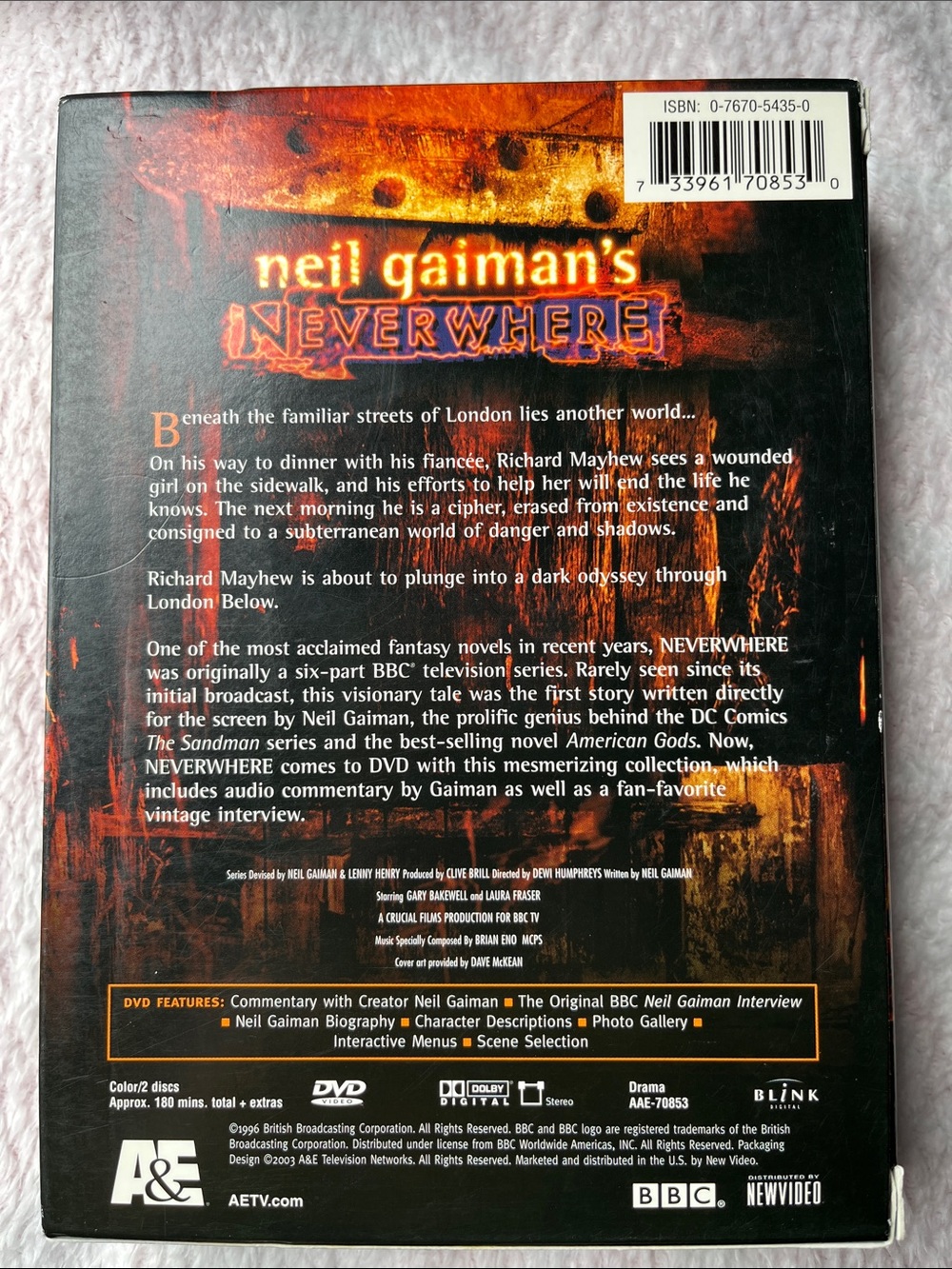 Neil Gaiman Neverwhere Collector's DVD Box Set - Picture 3 of 8